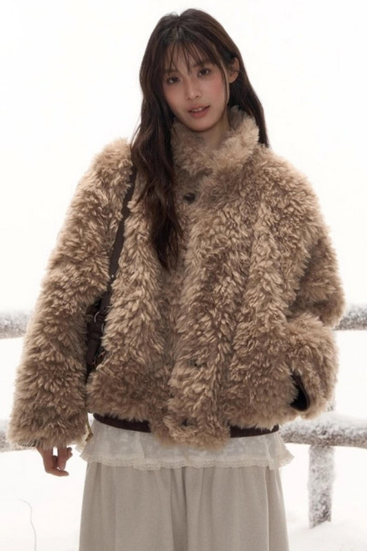 Reversible Volume Fur Short Coat