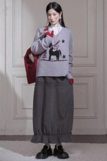 Soft mist wool sweater