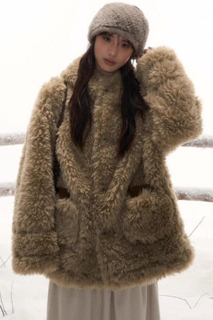 リバーシブルスエードファーコート