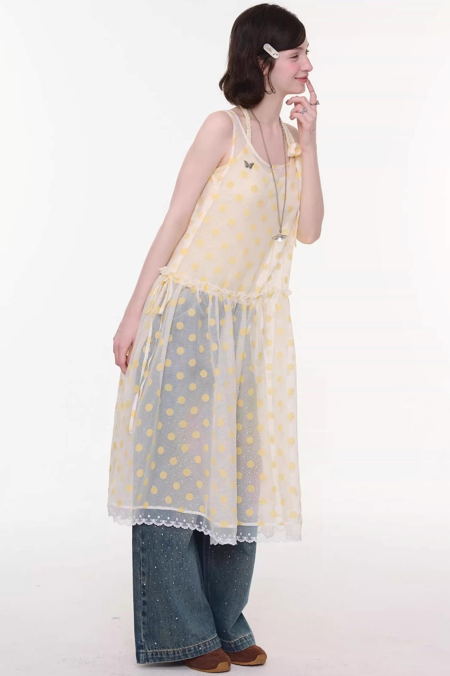 Abito in maglia a pois dolce