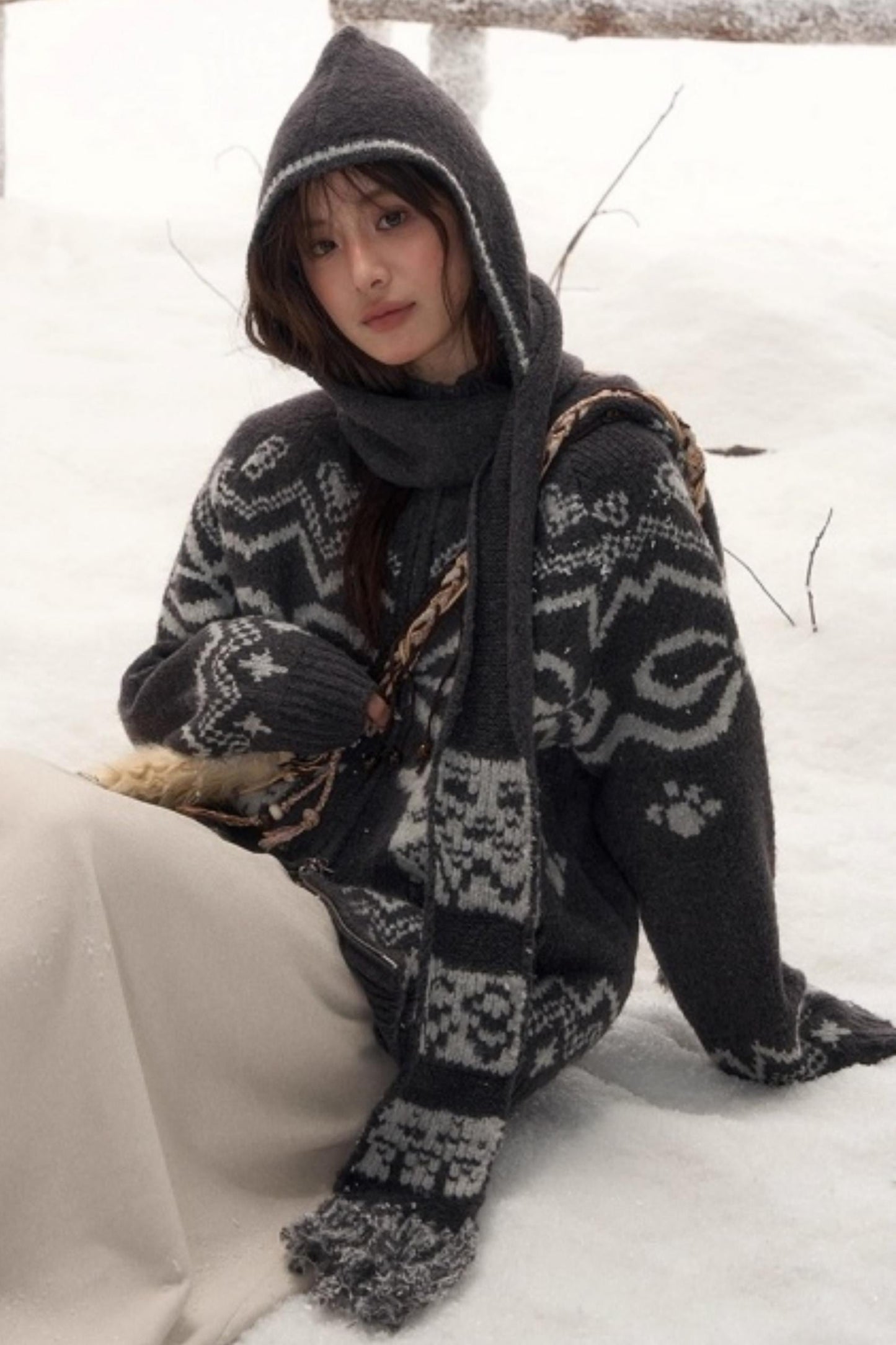 パピージップカーディガン+ハットスカーフ