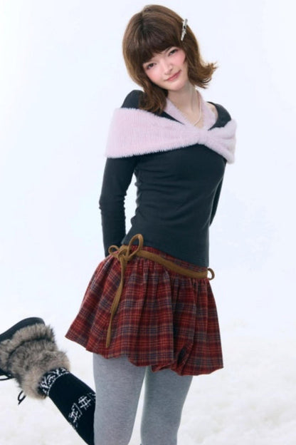 プラッシュボウホルタートップ