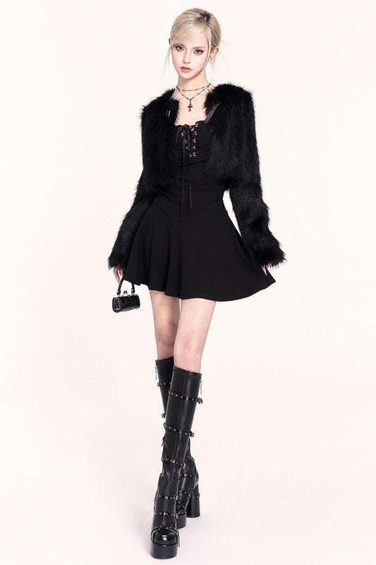 ロマンティックスクエアネックドレス