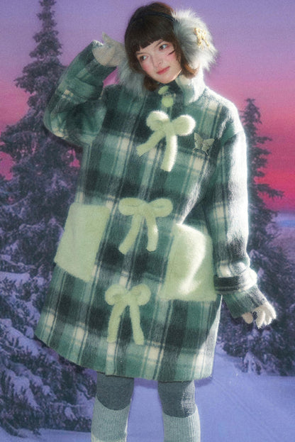 レトロプレイドウーレンコート