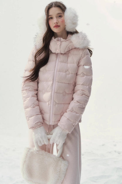 Quilted Sweet Hooded Down Jacket