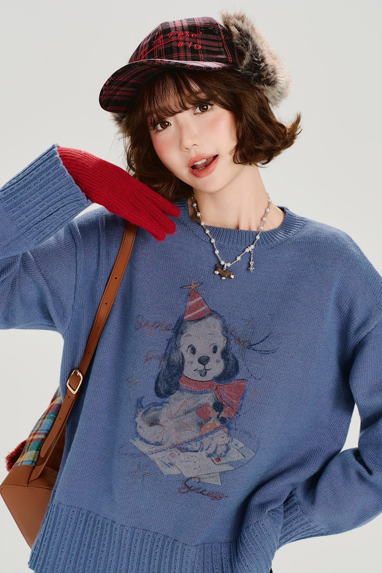 ウインタープリンテッドニット