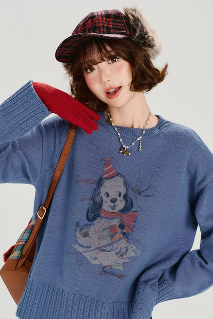 ウインタープリンテッドニット