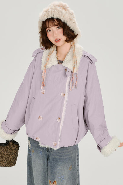 アメリカンレトロラペルコットンジャケット