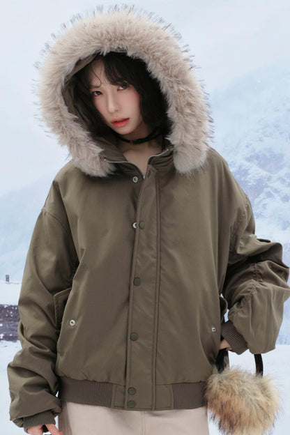 Fur Collar Hooded Winter Jacket