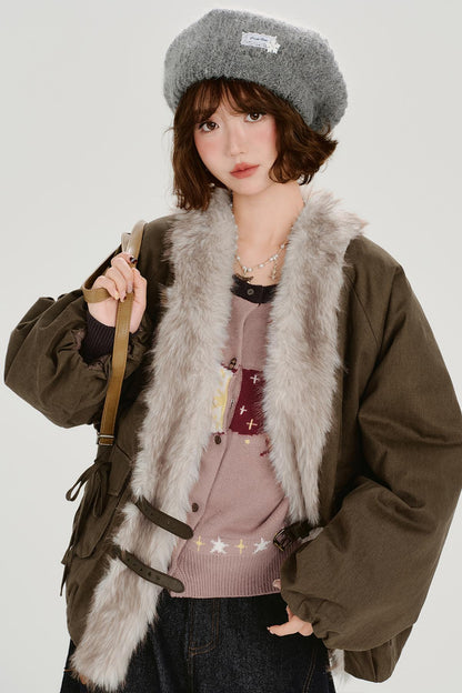 レトロファーコラージャケット