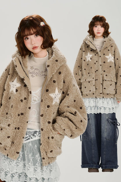 レトロエンブロイダーフーデッドジャケット