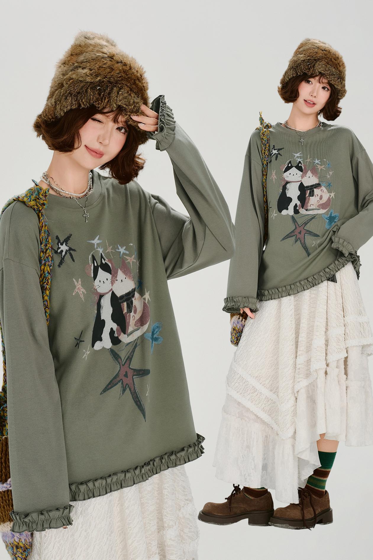 アメリカンレトロキャットトップス