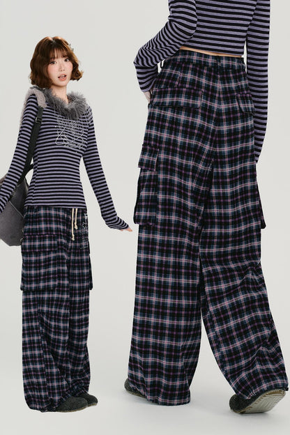 アメリカンレトロプラッドパンツ