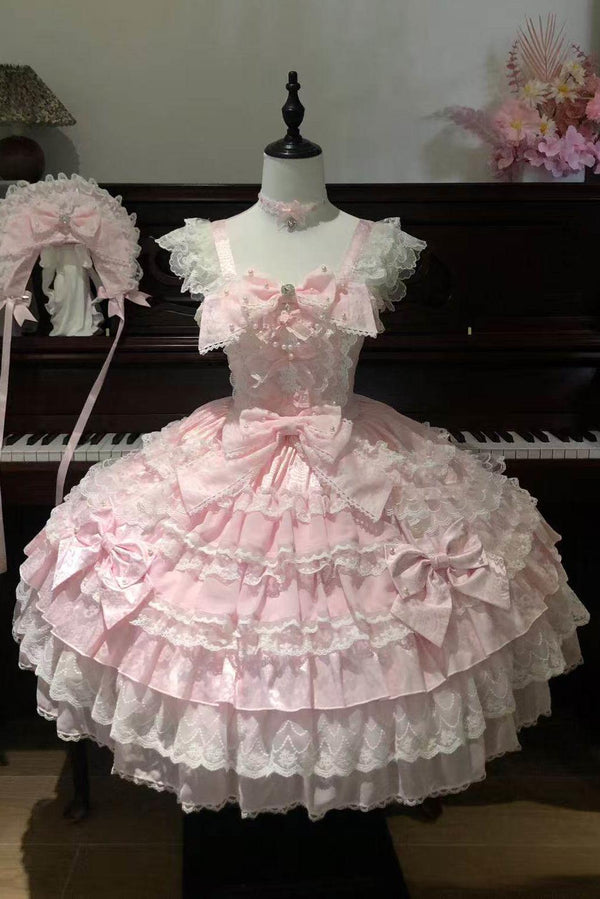 Doll Sweet Princess Lolita Dress + Bonnet