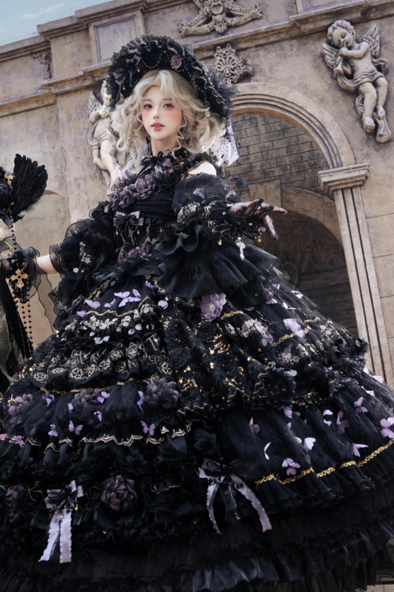 Abito lolita da principessa Farfalla di mezzanotte
