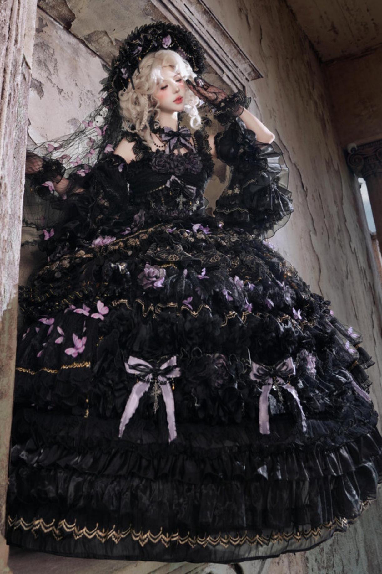 Abito lolita da principessa Farfalla di mezzanotte