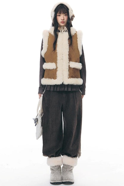 マルチポケットカジュアルロングパンツ+ロールアップワイドレッグミディアムパンツ