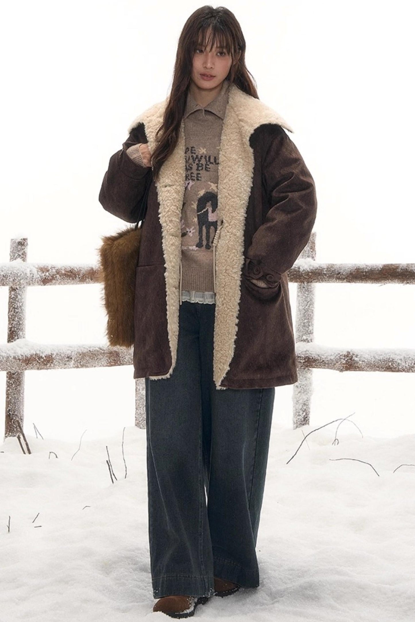 オッシュワイドレッグデニムパンツ