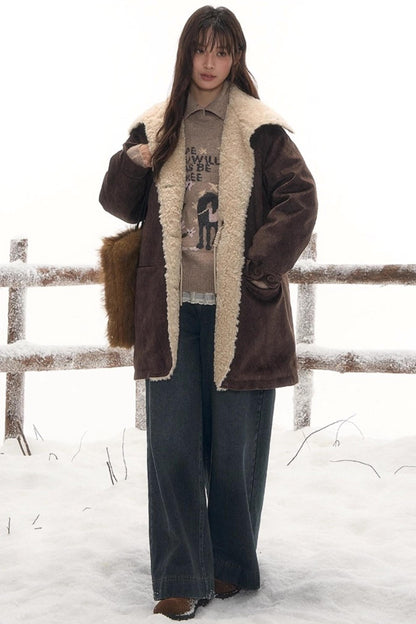 オッシュワイドレッグデニムパンツ