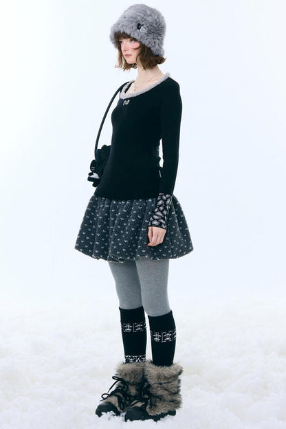 レオパードプリントニットセーター