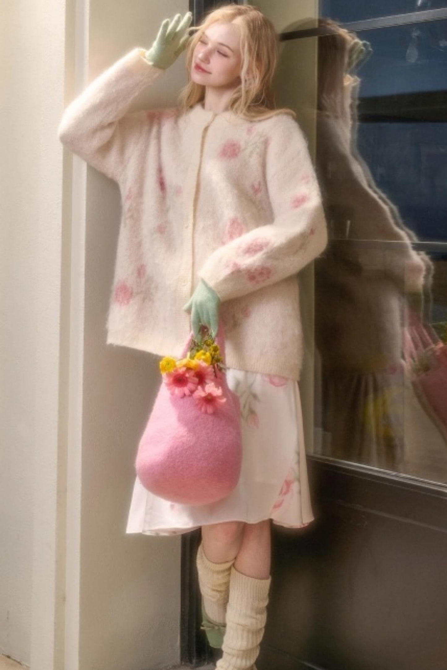 スイートレトロガーリーニットカーディガン