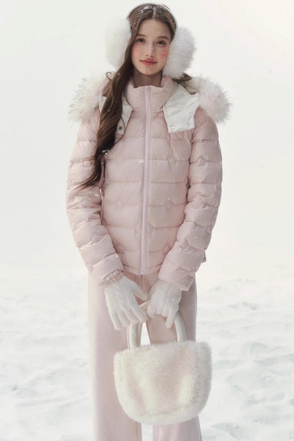 Quilted Sweet Hooded Down Jacket