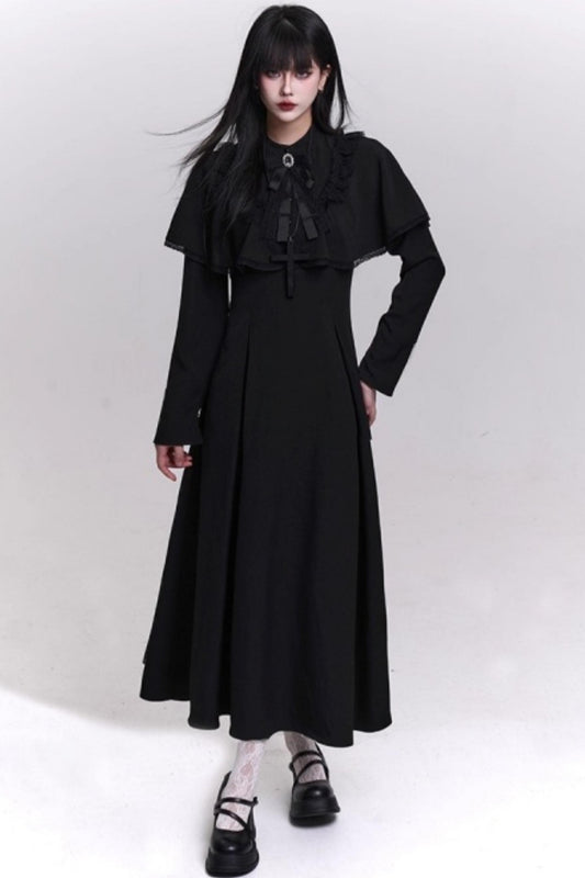 Gothic Black Long Dress