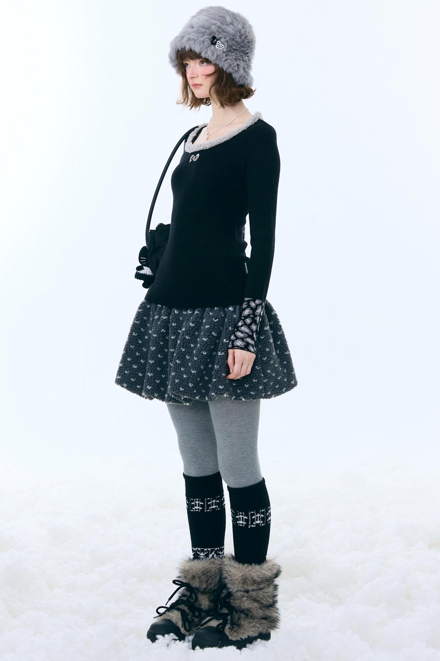 Leopard Print Knit Sweater