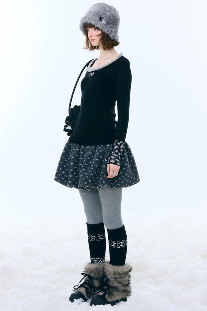 Leopard Print Knit Sweater