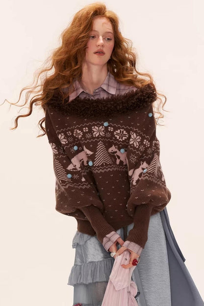 Fair Isle Crew Neck Sweater