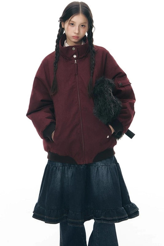 ダークレッドルーズジャケット