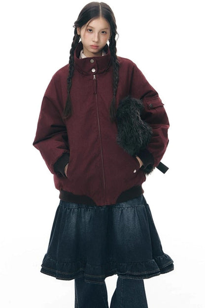 ダークレッドルーズジャケット