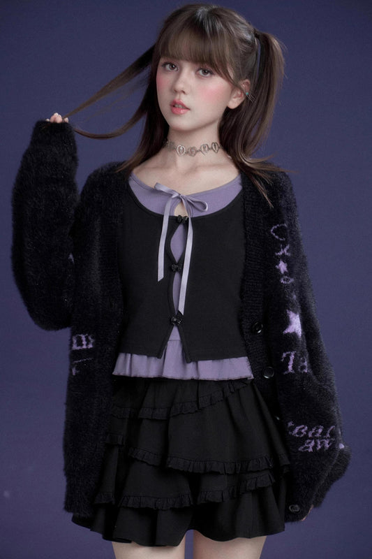 スイートロマンティックラッフルドトップス