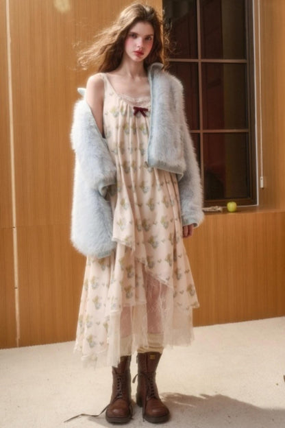 ライトボリュームファーショートコート