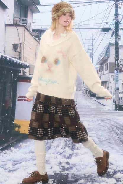 レトロプレイドスカート