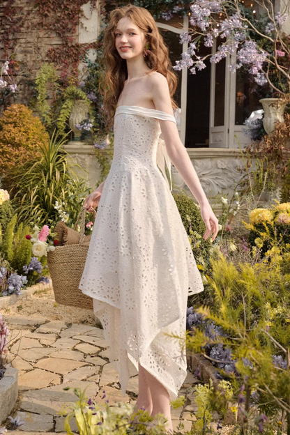 エレガントコットンリボンドレス