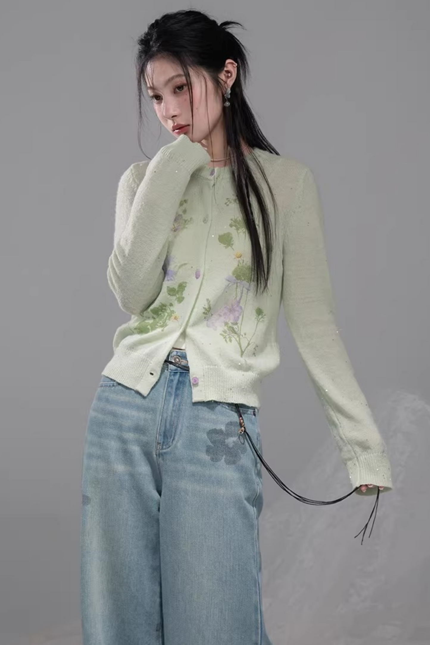 Sea Salt Straight Leg Denim Pants