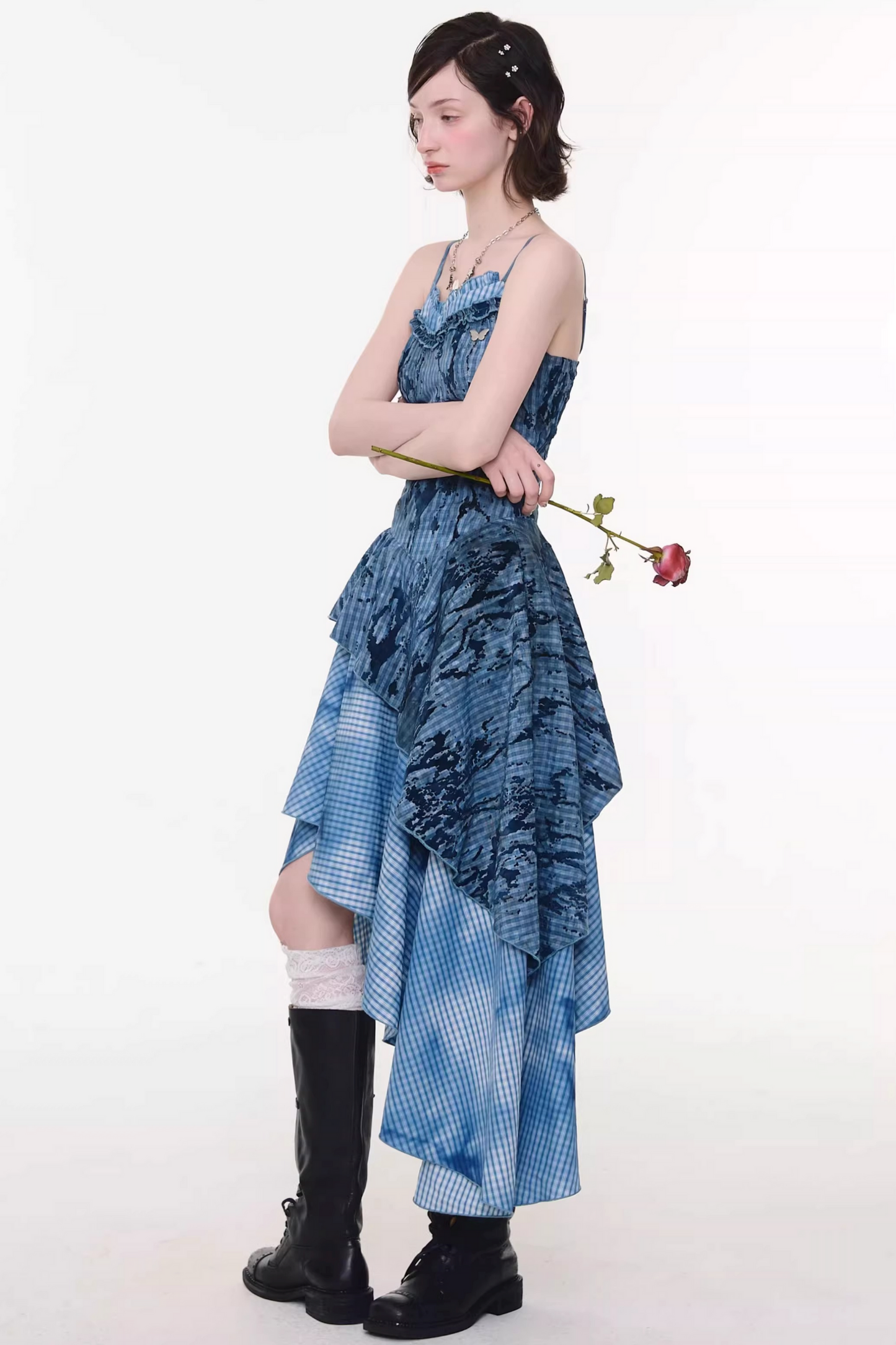 Night Mist Plaid Dress