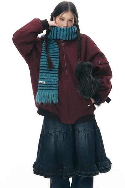 ダークレッドルーズジャケット