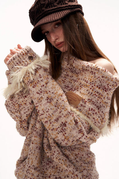 ミックスヤーンハイネックトップス