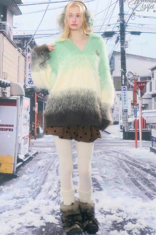 レトロポルカドットスカート