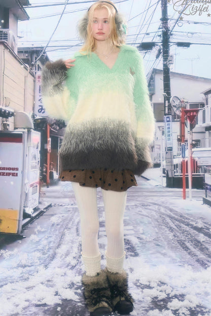 レトロポルカドットスカート