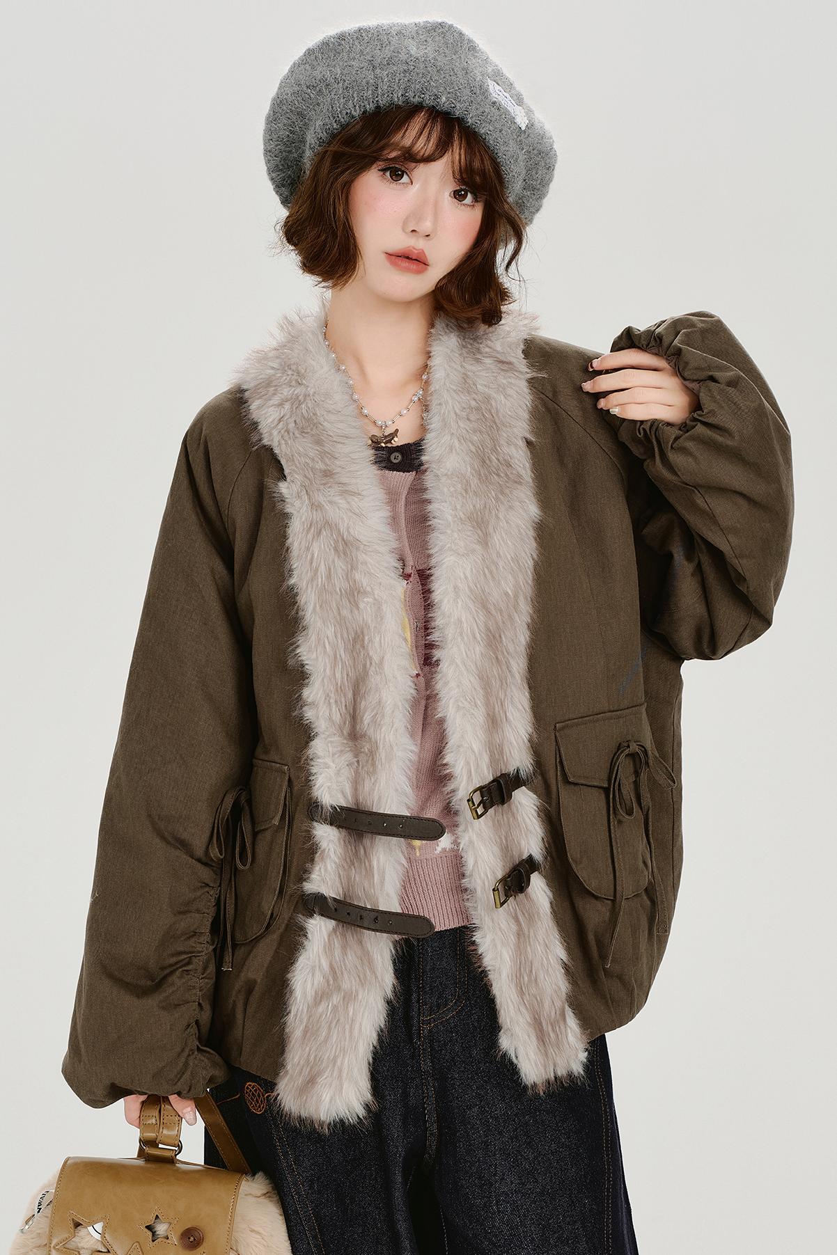 レトロファーコラージャケット