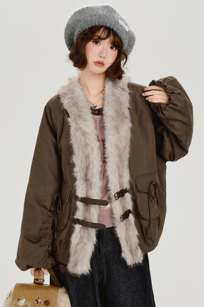 レトロファーコラージャケット