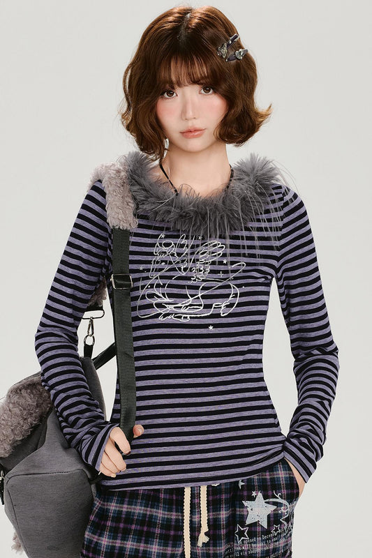 ボーダーファーコラートップス