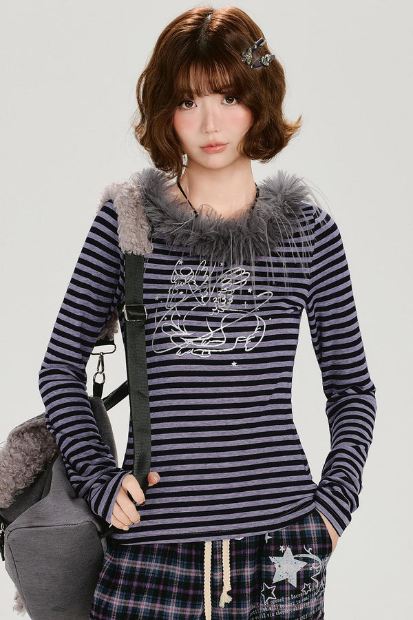 ボーダーファーコラートップス