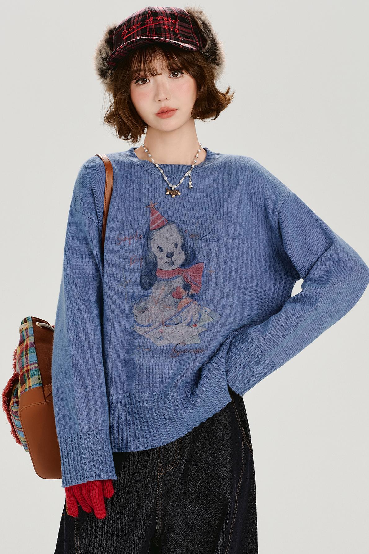 ウインタープリンテッドニット