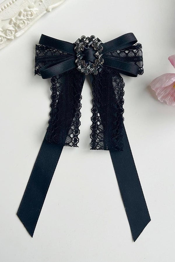 Classical Young Lady Long Dress + Rhinestone Ribbon Accessory