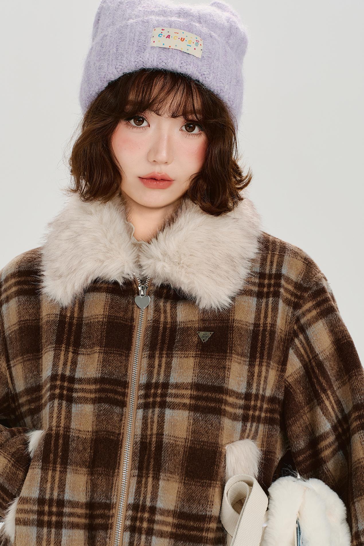 レトロチェックウィンタージャケットセットアップ