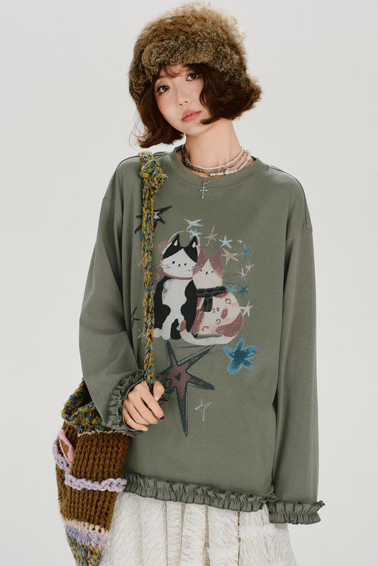 アメリカンレトロキャットトップス